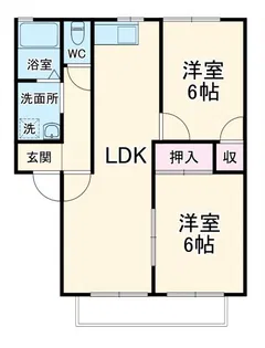 ねむの木タウン B【2階】の間取り