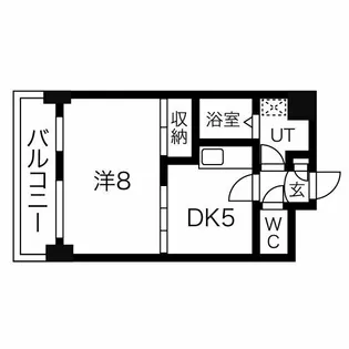 アートパレス壱番館【6階】の間取り