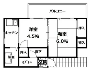 本牧町1-279アパート【2階】の間取り