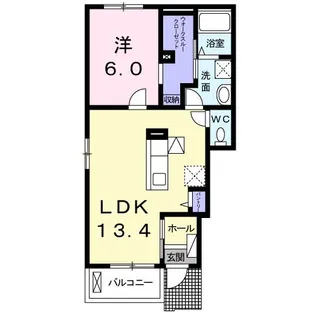 ビオーラ喜沢III【1階】の間取り