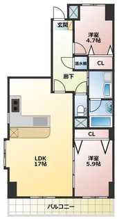 マンションサンフラワー【1階】の間取り