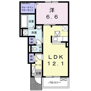 メゾントルビアック A棟【1階】の間取り
