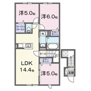 クレストール リヴェール【2階】の間取り
