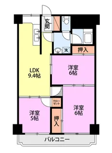 パークサイド白山【4階】の間取り