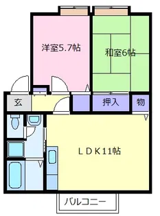 ALLEY島泉131A【1階】の間取り