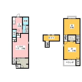 rapport sumiyoshi III【2階】の間取り