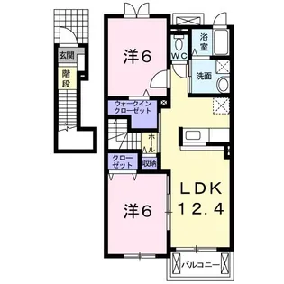ラフィークB【2階】の間取り