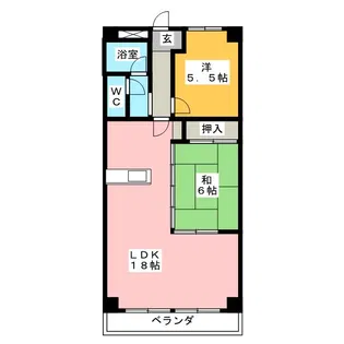 豊ハイツ【4階】の間取り