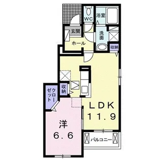 クラール・バッハ C【1階】の間取り
