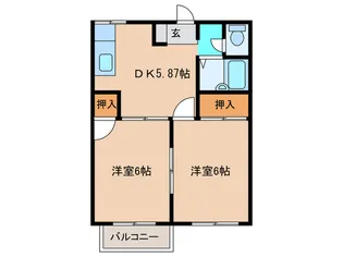 レジデンス松本【2階】の間取り