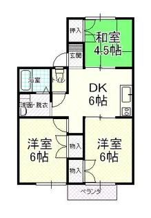 ルピナスA・B【2階】の間取り
