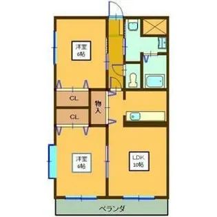 ヴィラ長良【1階】の間取り