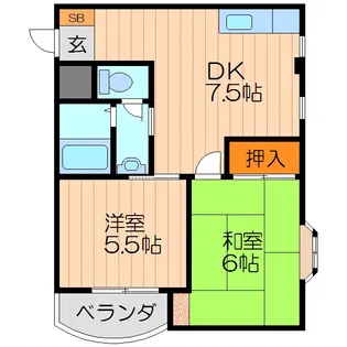 WESTヒルズ神田【3階】の間取り
