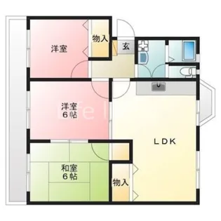 第1コーポ濱田【1階】の間取り