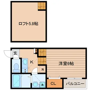 シリウス中江【1階】の間取り