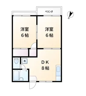 スカイパレス大福 II【2階】の間取り