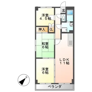 シントクマンション【4階】の間取り