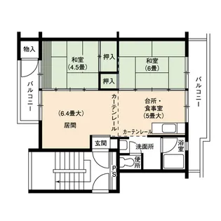 UR中央台【5階】の間取り