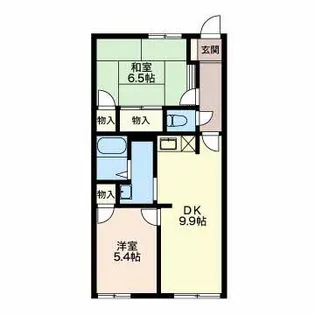 アメニティ亀山II D【1階】の間取り