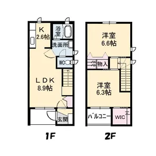 パルモ古新開の間取り