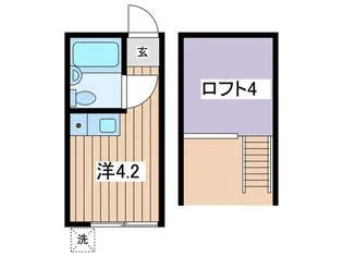 コンフォ-ト元住吉【1階】の間取り