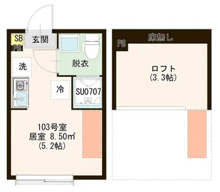 Haleoli Aoto【1階】の間取り