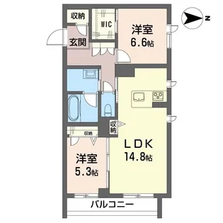 フォンターナYU【2階】の間取り