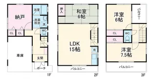埼玉県さいたま市浦和区東高砂町【一戸建】の間取り