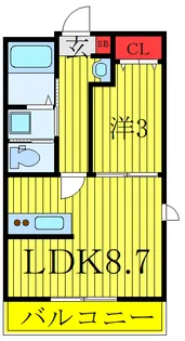 Raffine芝中田【3階】の間取り