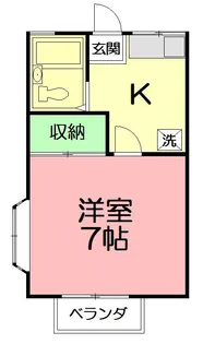 グリーンハイツB【2階】の間取り