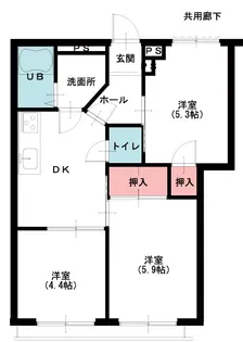 スカイハイムパピヨン【3階】の間取り