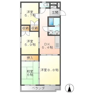 BELL PALACE【2階】の間取り