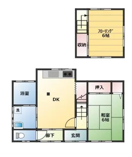 山口県宇部市上条4【一戸建】の間取り