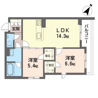 ココル登戸【2階】の間取り