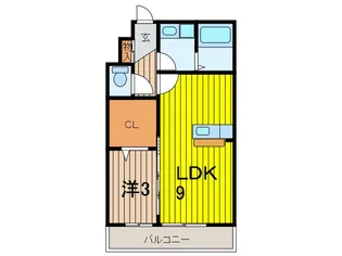 ヴィーブル浦和【1階】の間取り