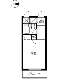 スカイコート川崎大師【1階】の間取り