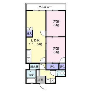 アーバンステージ七番館【2階】の間取り