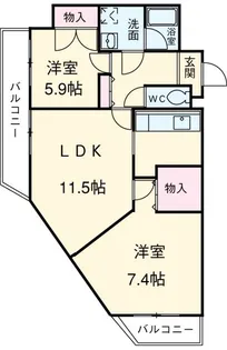 グリーンパーク北千住3 1番館【14階】の間取り