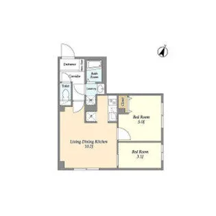 ウェルスクエアイズム駒込【2階】の間取り