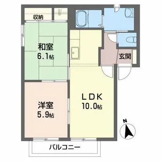 メゾンド・ウィッシュ B【2階】の間取り