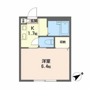 ハピネス西宮城野【2階】の間取り