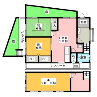 メゾンオオヤマ【1階】の間取り