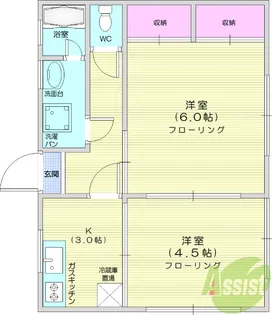 ハイツ菅原【1階】の間取り