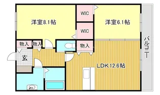 メゾン ル・クプル【1階】の間取り