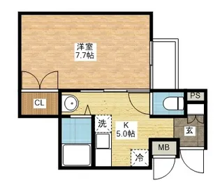 1Kの間取り画像