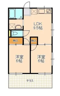 一新ハイツ【1階】の間取り