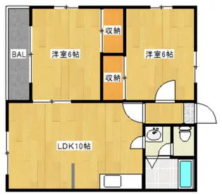 インフィールド牛田新町【2階】の間取り