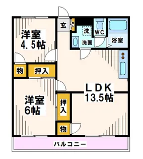 リバーサイドマンション【2階】の間取り