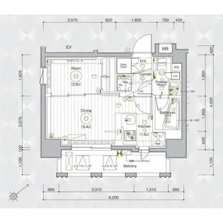 東京都台東区根岸3【マンション】の間取り