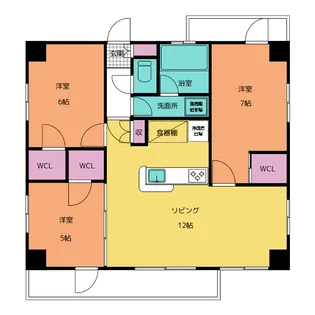 アンビシャス青砥【3階】の間取り